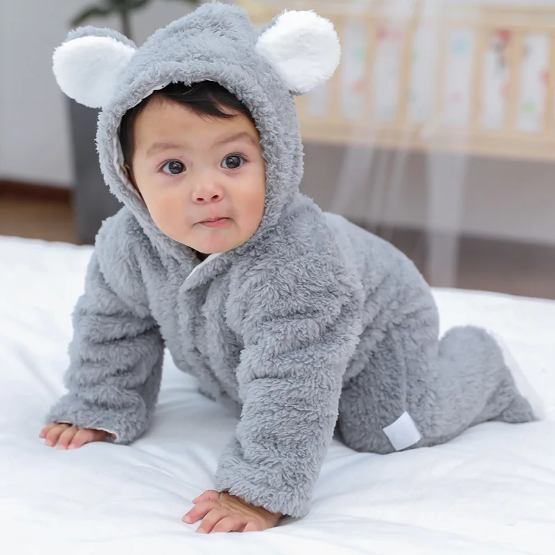 Комбинезон для новорожденного, одежда, осенний стиль, милый медведь Onesie, зимний детский комбинезон, ползунки, Jumpwear, Одежда для новорожденных