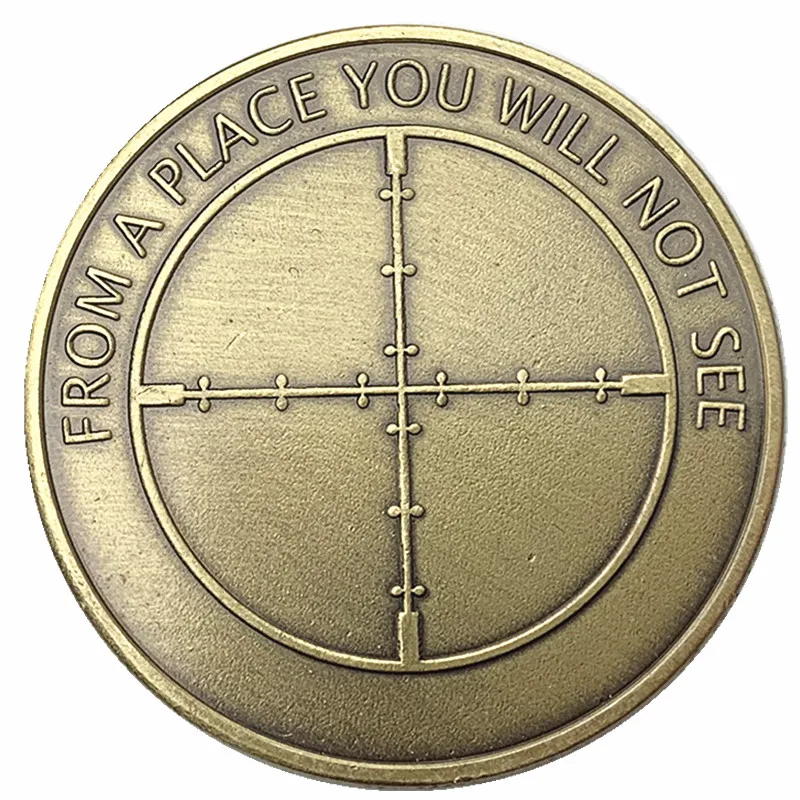United States Army Sniper Souvenir Coin Bronze Plated Challenge From A Place You Will Not See Commemorativbe | Дом и сад