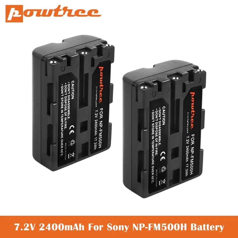 Nuevo  2400mAh NP-FM500H batería para Sony Alpha A900 A57 SLT-A57 A58 SLT-A58 A65 SLT-A65 A68 SLT-A68 ILA77 SLT-A77 II Cámara Digital BxpgW18Q
