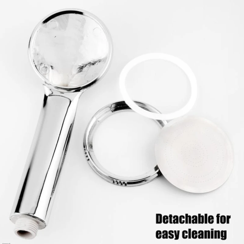 Pressurized Nozzle Shower Head ABS Bathroom Accessories High Pressure Water Saving Rainfall Chrome Bathroom Shower Head Shower Head Shower Nozzle