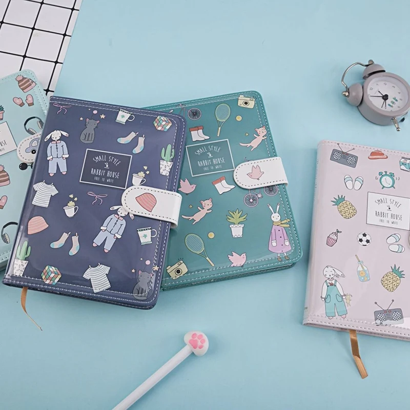 Напечатанный узор Магнитный ButtonCute блокнот ежемесячный ежедневник ежедневный ежедневник Блокнот Дневник Журнал канцелярские принадлежности подарок