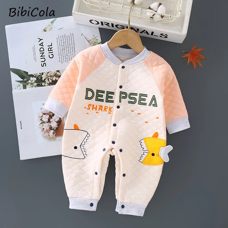 

Newborn Baby Boy Baby Girl Romper Suit Infant Autumn and Winter Clothes Cute Bodysuit Cartoon Print Romper