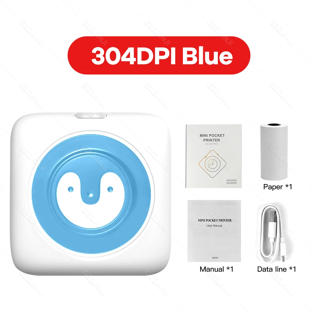 304DPI Mini Bluetooth Photo Printer Thermal Wireless Phone Printer Mobile Picture Notes Sticker Label Print 203DPI Printer mini portable thermal printer Printers