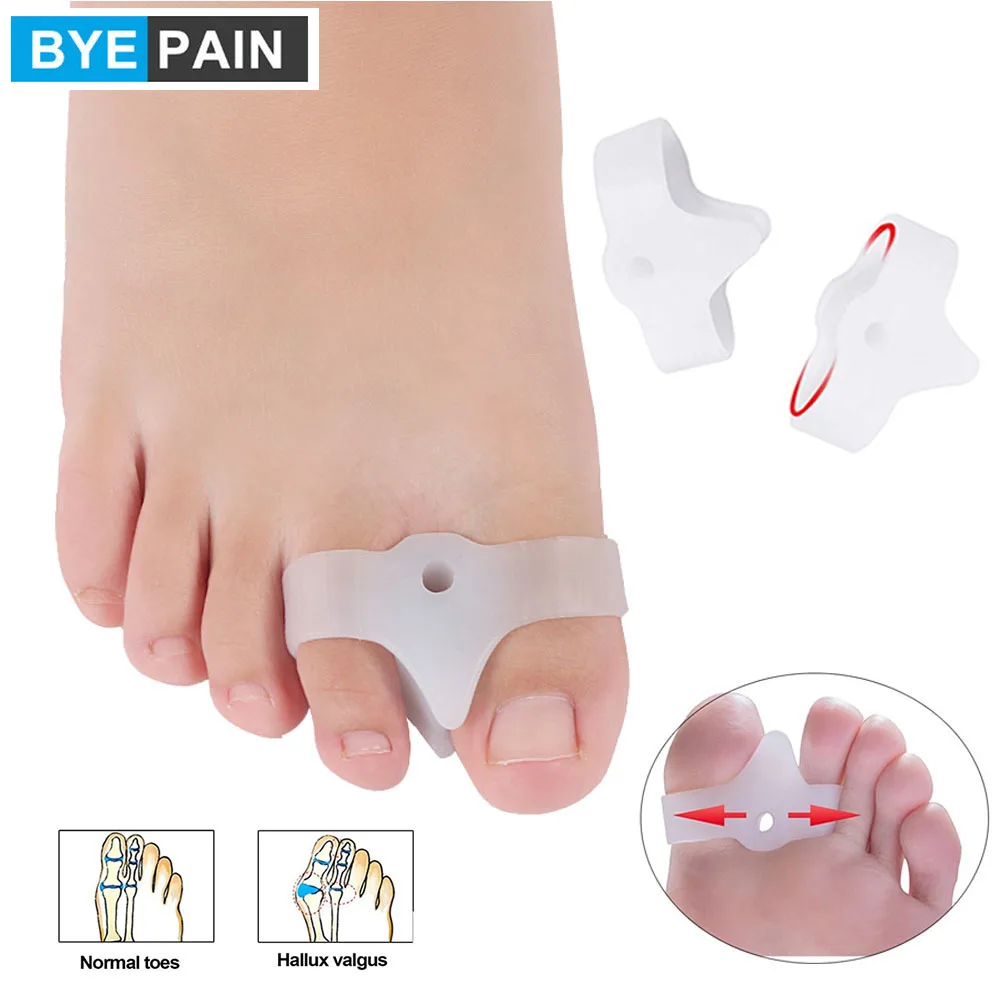 1 пара BYEPAIN гель сепаратор для пальцев ног Bunion выпрямитель шина молотка большой