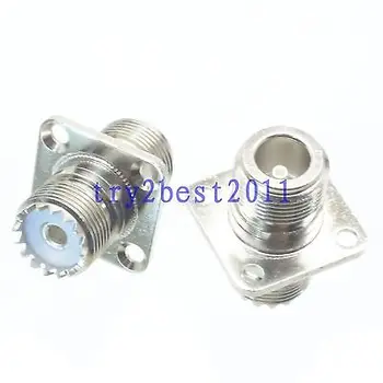 

DHL/EMS 50 pcs Adapter connector UHF SO239 jack pin to N jack pin Flange COAXIAL straight -C1