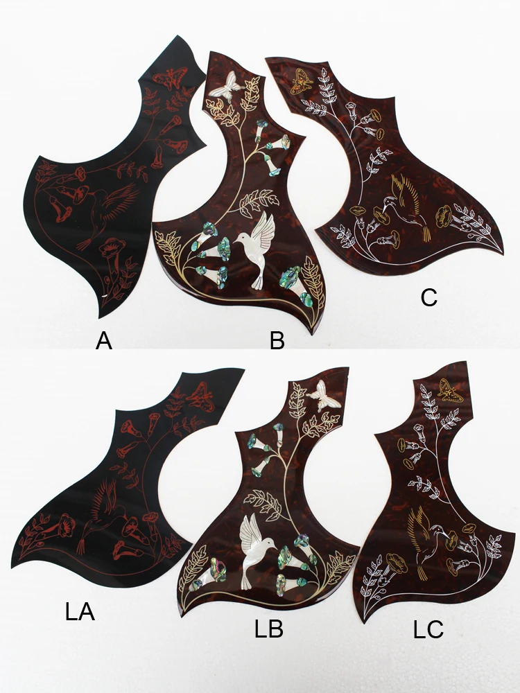 

41 inch right hand and left hand acoustic guitar pickguard, 1.2 and 2.0MM thick celluloid guitar pickguard