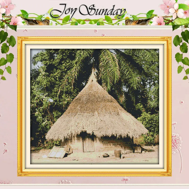 African Local House Patterns Counted Cross Stitch 11ct 14ct Cross