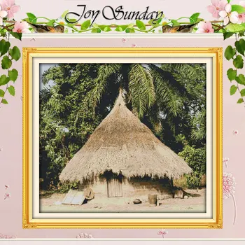 

African Local House Patterns Counted Cross Stitch 11CT 14CT Cross Stitch Sets Wholesale Cross-stitch Kits Embroidery Needlework