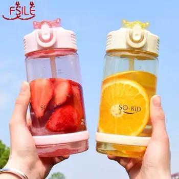 

2020 New Net Red Sippy Cup Girl Korean Version with Scale Cute Portable Children's Cup Simple Travel Portable Cup Sippy Cup