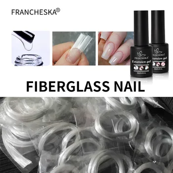 

Nail Extension Fiber Glass Nails Forms Quick Building Extension Fiberglass White Acrylic Tips Gel Nail Art Manicure Tool TSLM1