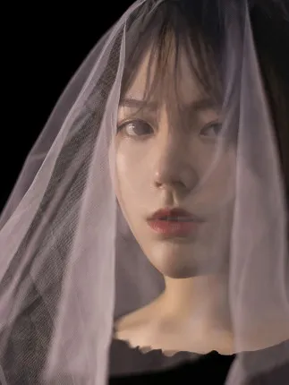 짧은 티슈 화이트 베일 수제 웨딩 파티 액세서리, 더블 레이어 헤어 빗, 와이어 헤드 루프 더블 헤어 빗 60/90