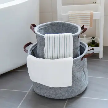 

Foldable Large Felt Washing Clothes Laundry Basket Bin Hamper Storage Bags