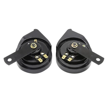 

1 Pair Black 12V Loud Car Truck 110DB Dual-tone Snail Electric Air Horns