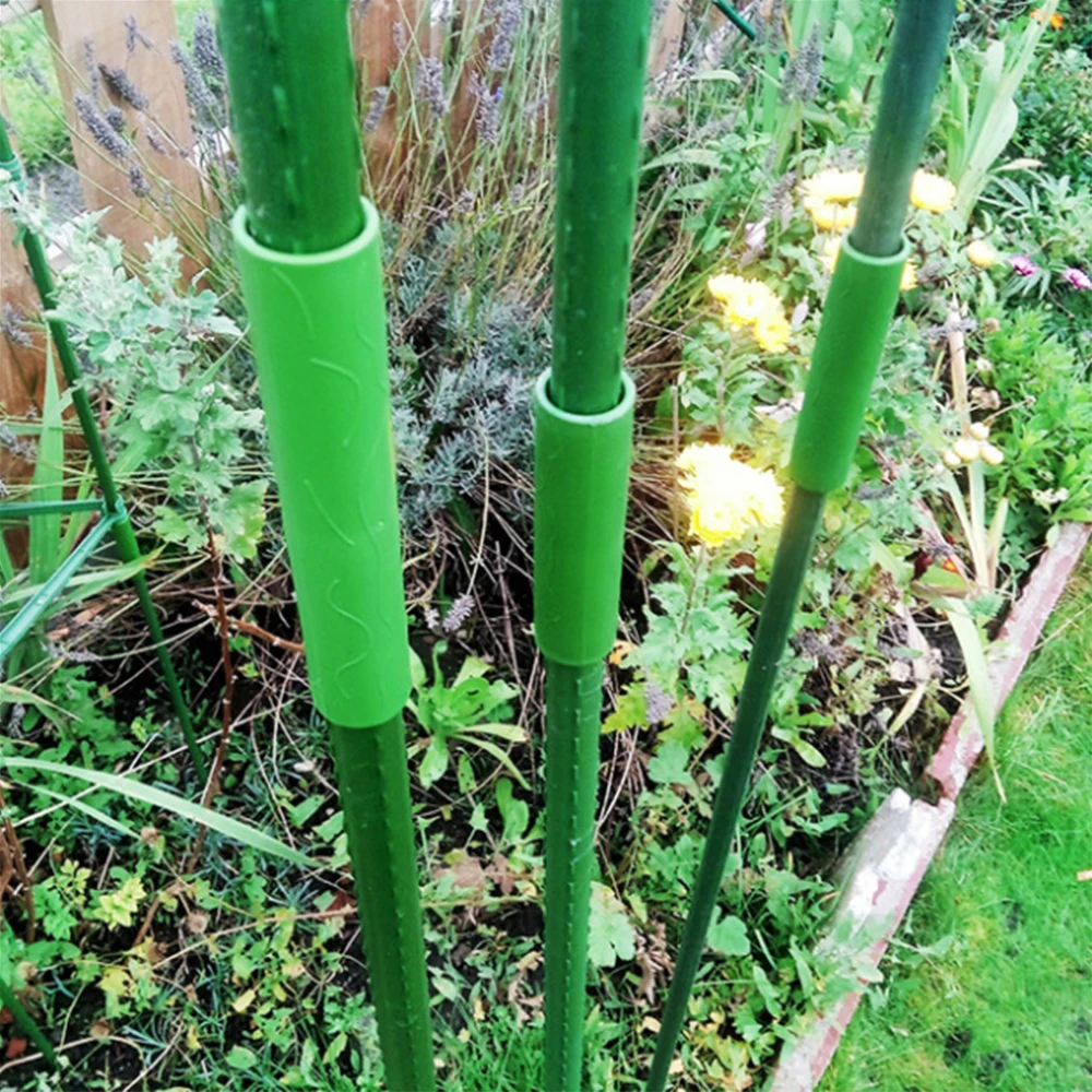 Plastic Gardening Plant Support Stakes Connector DIY Greenhouse Plant Frame Connection Extension Accessories 6pcs plastic plant supports plant stakes plant support stick plant support connector