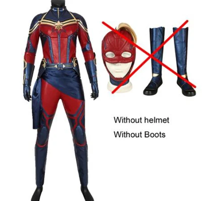 No Boots Mask Мстители 4 эндигра Марвел Капитан костюмы косплей костюмы на Хэллоуин Carol Danvers реквизит косплей костюм Необычный кожаный комбинезон - Цвет: No Boots Mask