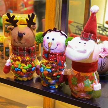

1pcs Xmas Santa Claus Snowman Elk Candy Box Christmas Ornaments Kids Gifts Holder Storage Chocolate Sweets Boxes