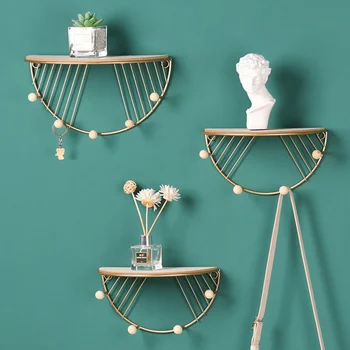 

1Pc Lovely Storage Rack Metal Wall-Mounted Shelf for Home Decoration