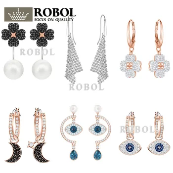 

High Quality Swa Original earrings Jewelry Making For Women Wholesale Brand 1:1 Production Gifts For Women