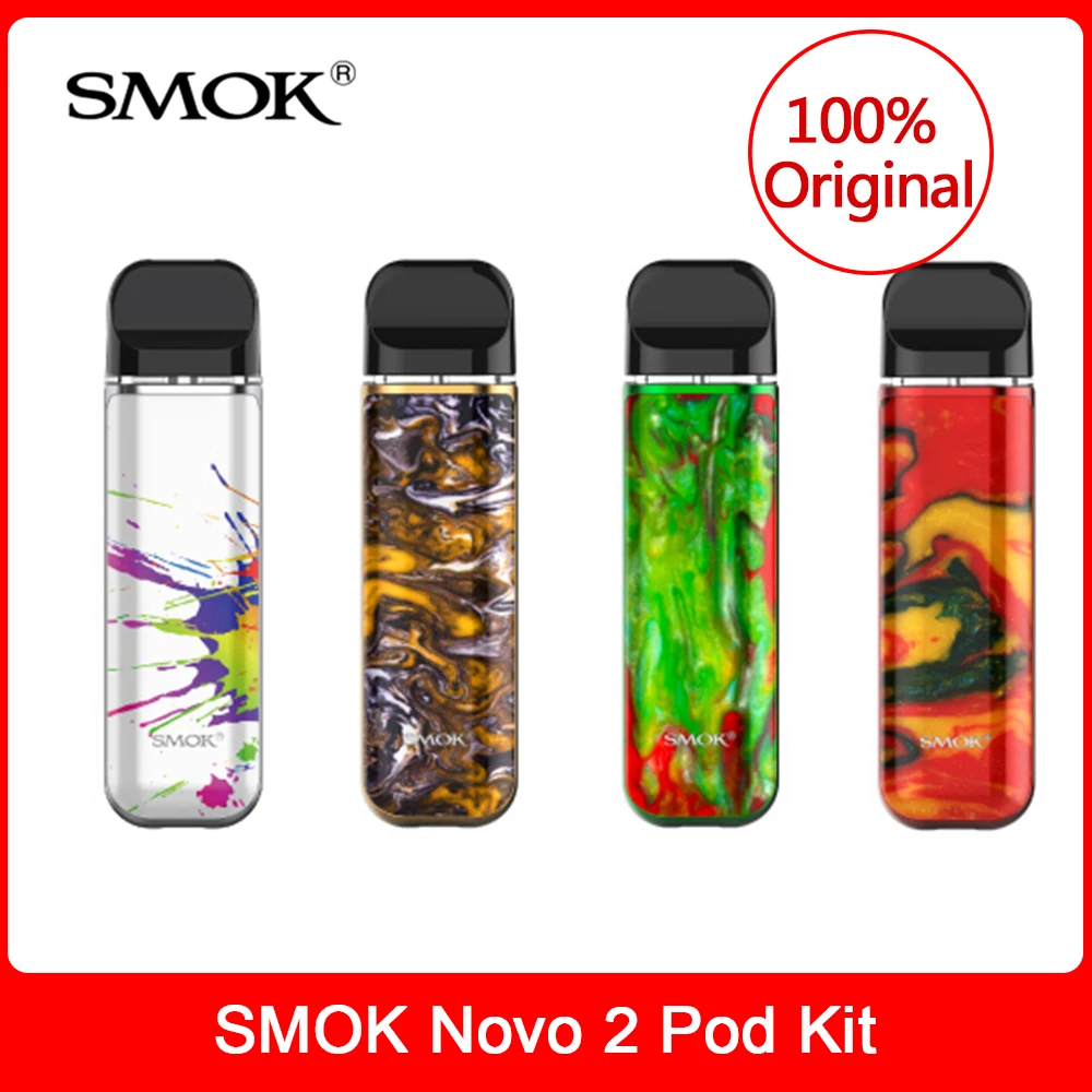 

New SMOK Novo 2 Starter Kit with 800mAh battery 2ml Cartridge Pod Mesh 1.0ohm DC MTL Vaporizer E-Cigarette VS novo nord infinix