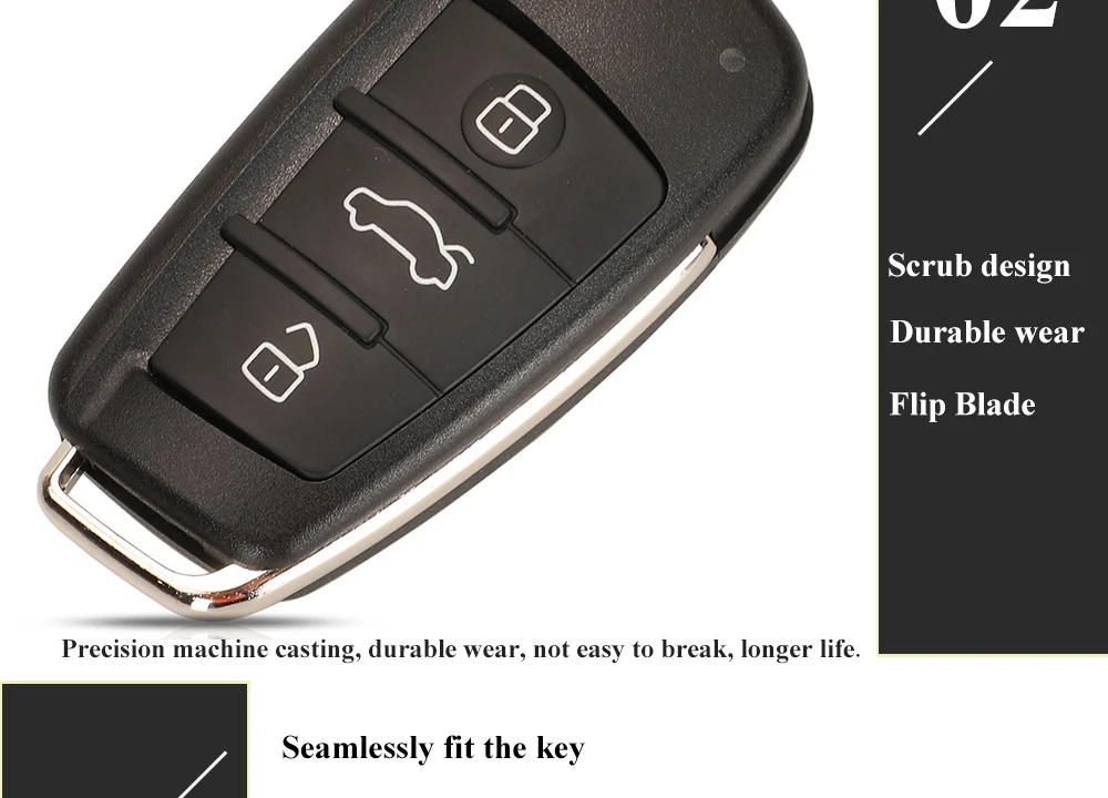 Chiave/Telecomando Per Audi A1 Q3 8x0 837 220 8x0837220d 8x0837220c - 3btn 315mhz 434mhz Id48 Go Prossimità Flip Audi - H7da1eeca7f05405bbbad819490cf7792K