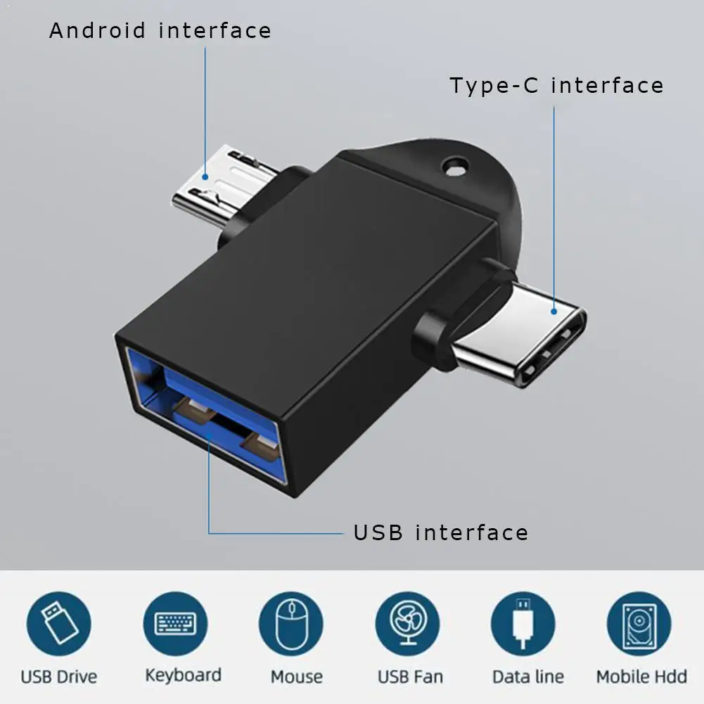 

USB3.0 Female to type c / micro 2 in 1 OTG Type C Adapter Connector Converter Plug For Android Mouse Disk Flash USB USB Mic O4S8