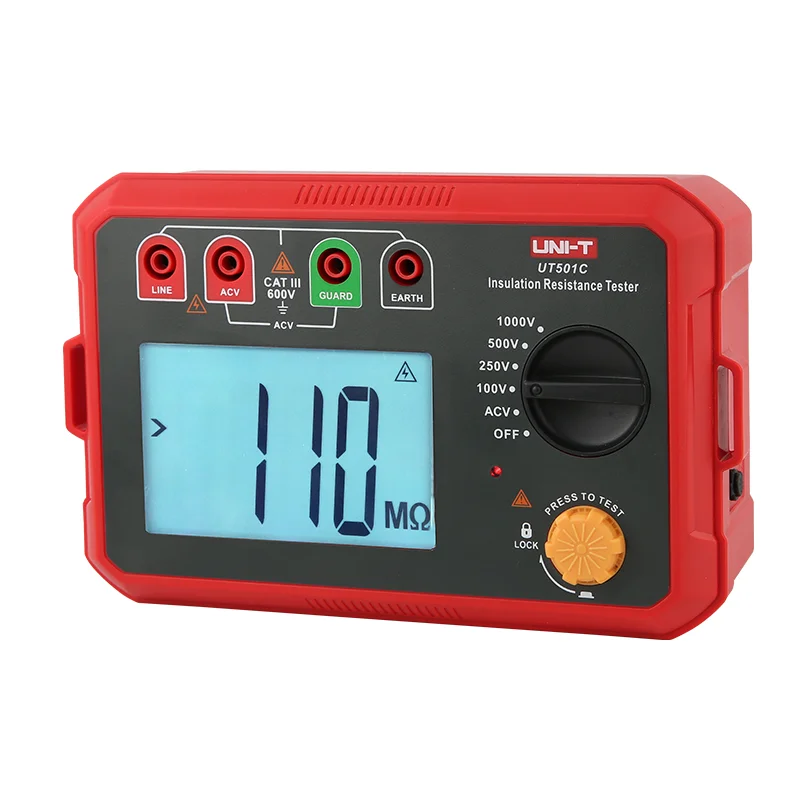 UNI-T UT501C UT502C Resistance Tester AC Voltage Measurement Ohm Insulation Measurement of Electronic Equipment