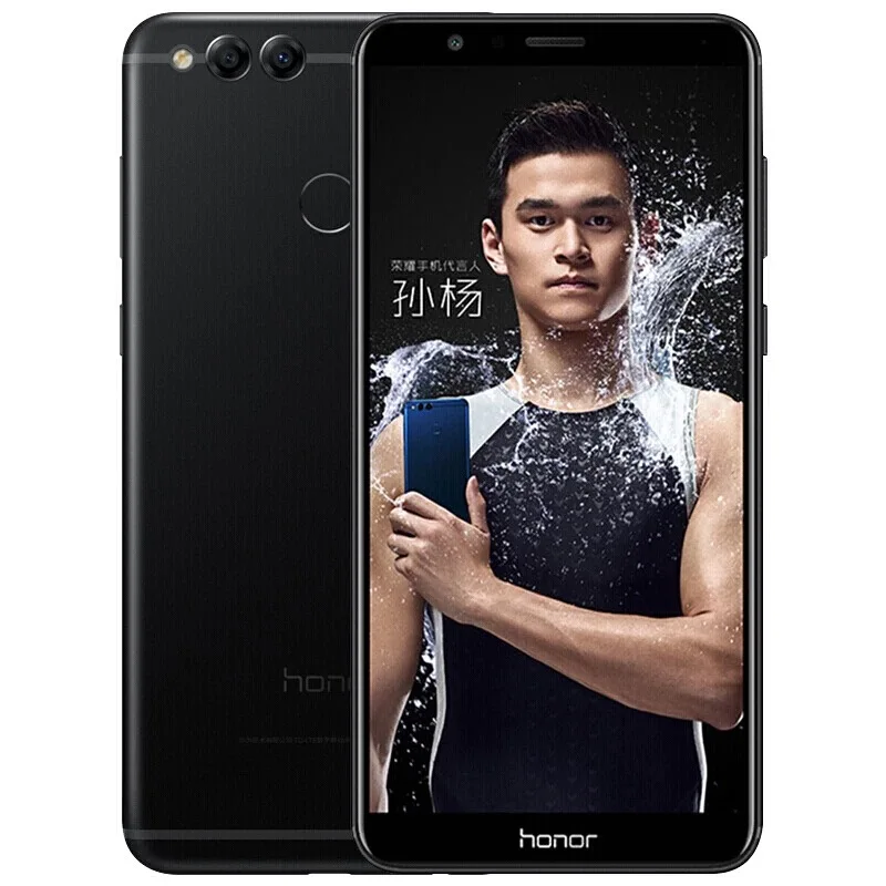 Honor 7X4G LTE мобильный телефон Kirin 659 Android 7,0 5,9" 2160*1080 полный экран 4 Гб ram 128 ГБ rom отпечаток пальца