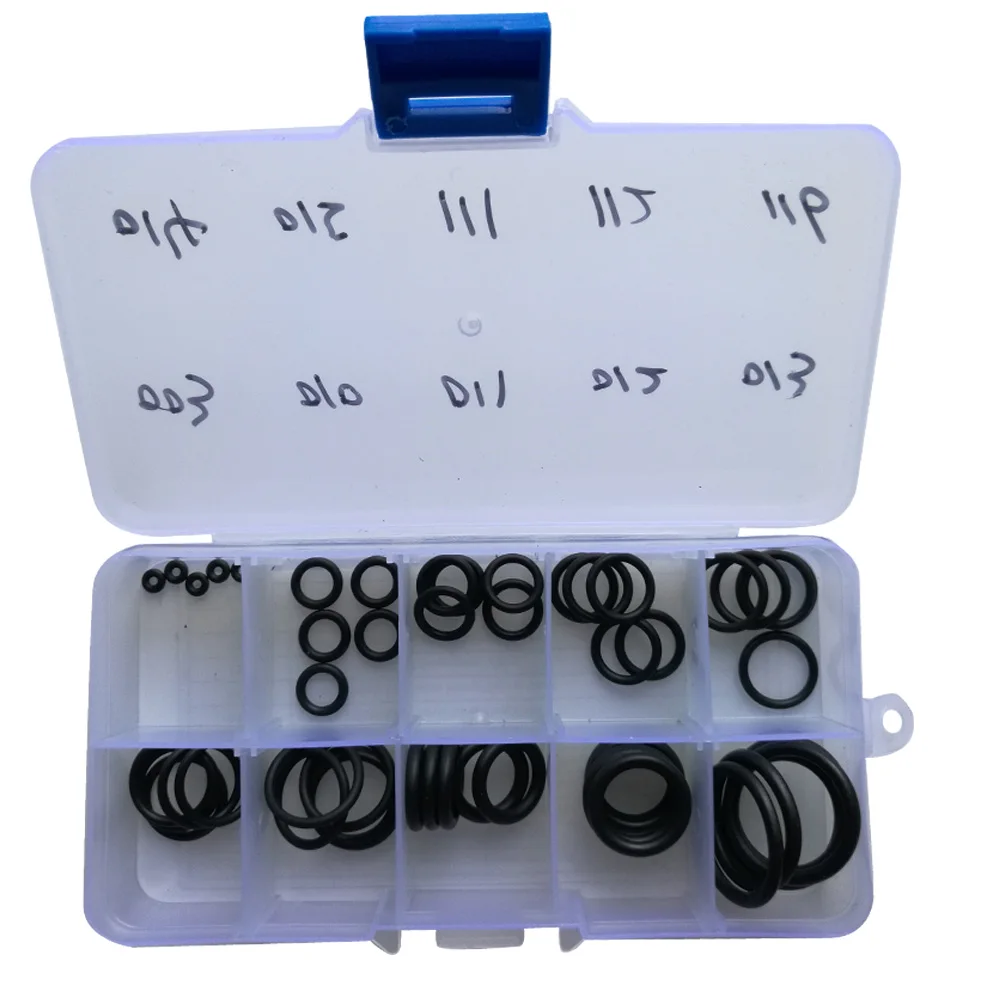 50Pcs 10 common sizes Scuba Diving O-ring Kit With box Nitrox Rubber Dive Gear Spare Replacement Diving Accessories pneumatic nail gun spare parts cylinder ring for air coil nailer max cn55 cn70 cn80 aftermarket pneumatic nail gun accessories