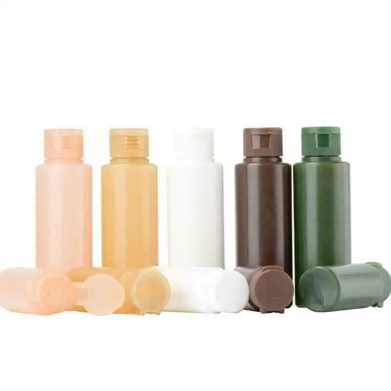Пустые пластиковые полиэтиленовые бутылочки с мягкой трубкой для лосьона