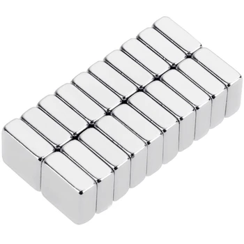 

New 20Pcs Square Magnets 10 X 10 X 4Mm, Mini Strong Neodymium Magnets For Whiteboards, Fridge, Crafts, Noticeboard