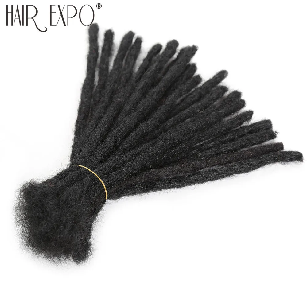 Braiding Hair Extensions Synthetic-Wigs Crochet Reggae Handmade Dreadlocks Afro Black