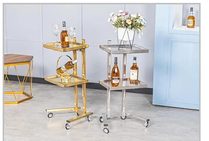 Stainless steel beauty salon cart Cutting hair folding cart hair salon special cutting ironing car tool car