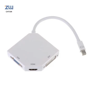

3 in 1 Mini DP DisplayPort to HDMI VGA DVI Adapter Mini DP Cable Converter for Mac Book Pro Air Monitor Mini DisplayPor