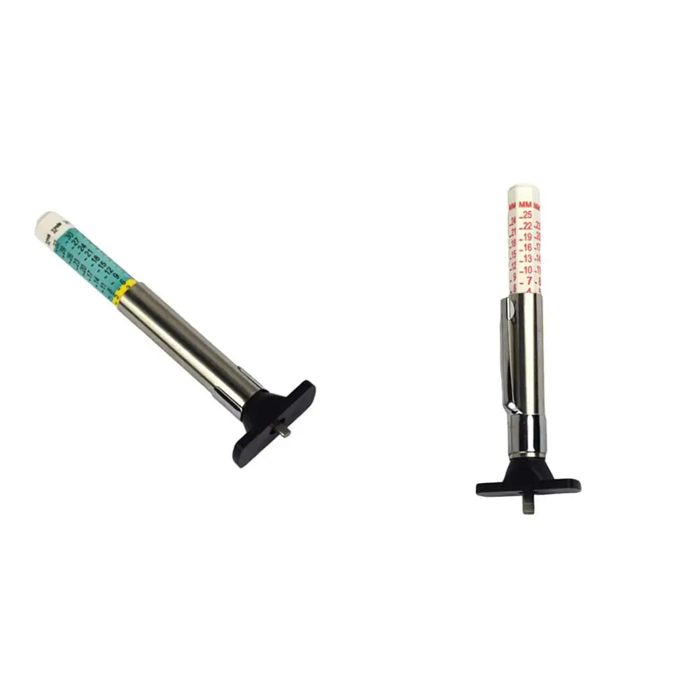 Новая ручка для измерения глубины шин с цветовым кодом, универсальный инструмент для измерения глубины протектора шин, цилиндрический измерительный инструмент 0-25 мм