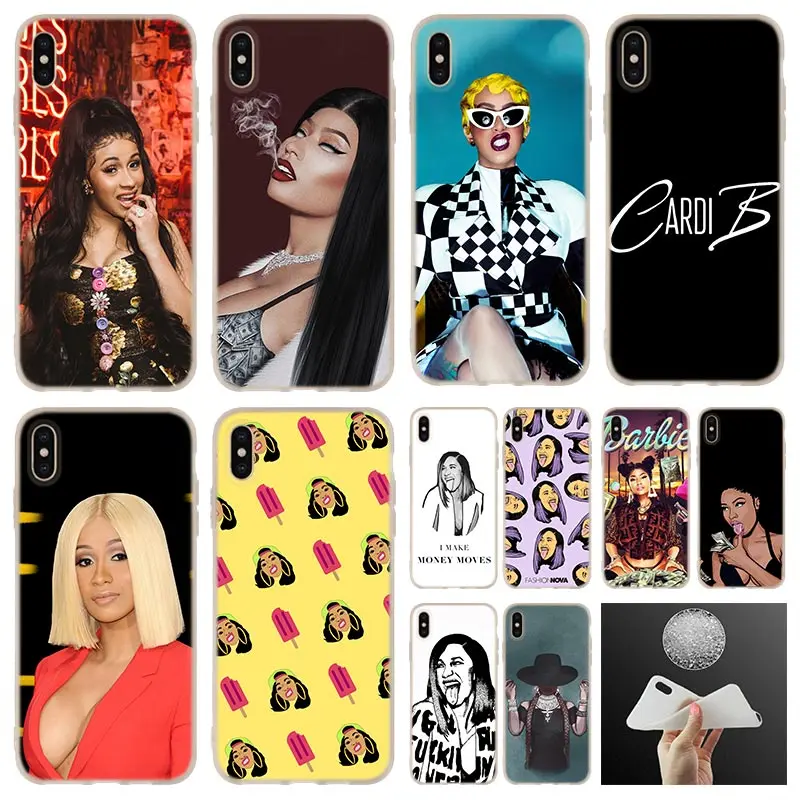 Rapper Pop Cardi B Rap Soft Silicone Case For Iphone 13 12 11 Pro 7 8 6