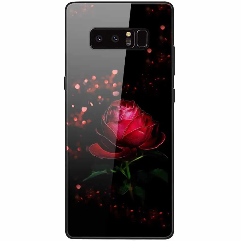 cute phone cases for samsung  Tempered Glass Cover For Samsung Note 8 Case Note9 Hard Protective Funda For Samsung Galaxy Note 10 Plus 9 Cases Luxury Bumper kawaii phone case samsung Cases For Samsung