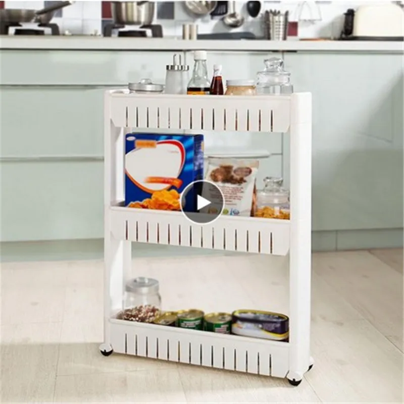 

Multipurpose Shelf Organizer Storage Removable Bathroom Wheels Crack Rack With Multi Layer Basket Holder Shampoo Soap Kitchen