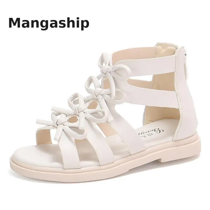 

Girls sandals 2019 new Korean version of the summer Roman shoes kids soft bottom students fashion children's sandals solid color