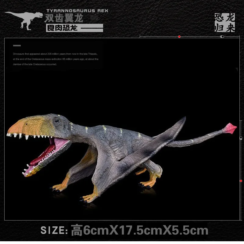 

Large Size Solid Simulated Dinosaur Models Toy-Plastic Dinosaur Model Double Red Pterosaur