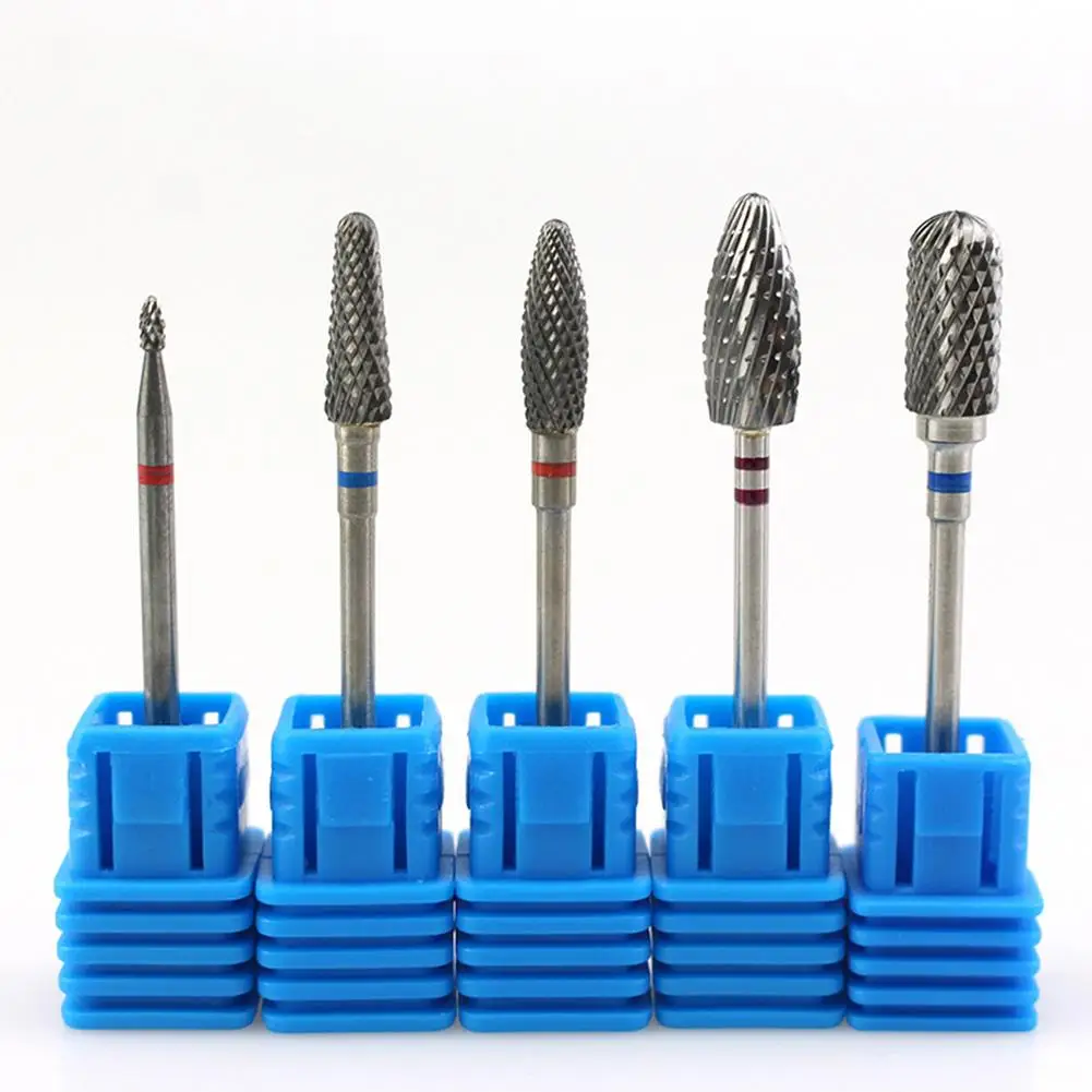 Вольфрамовое стальное сверло для ногтей, удаление мертвой кожи, педикюр, маникюрный цилиндр для маникюра, пилочки для ногтей, электрический шлифовальный инструмент