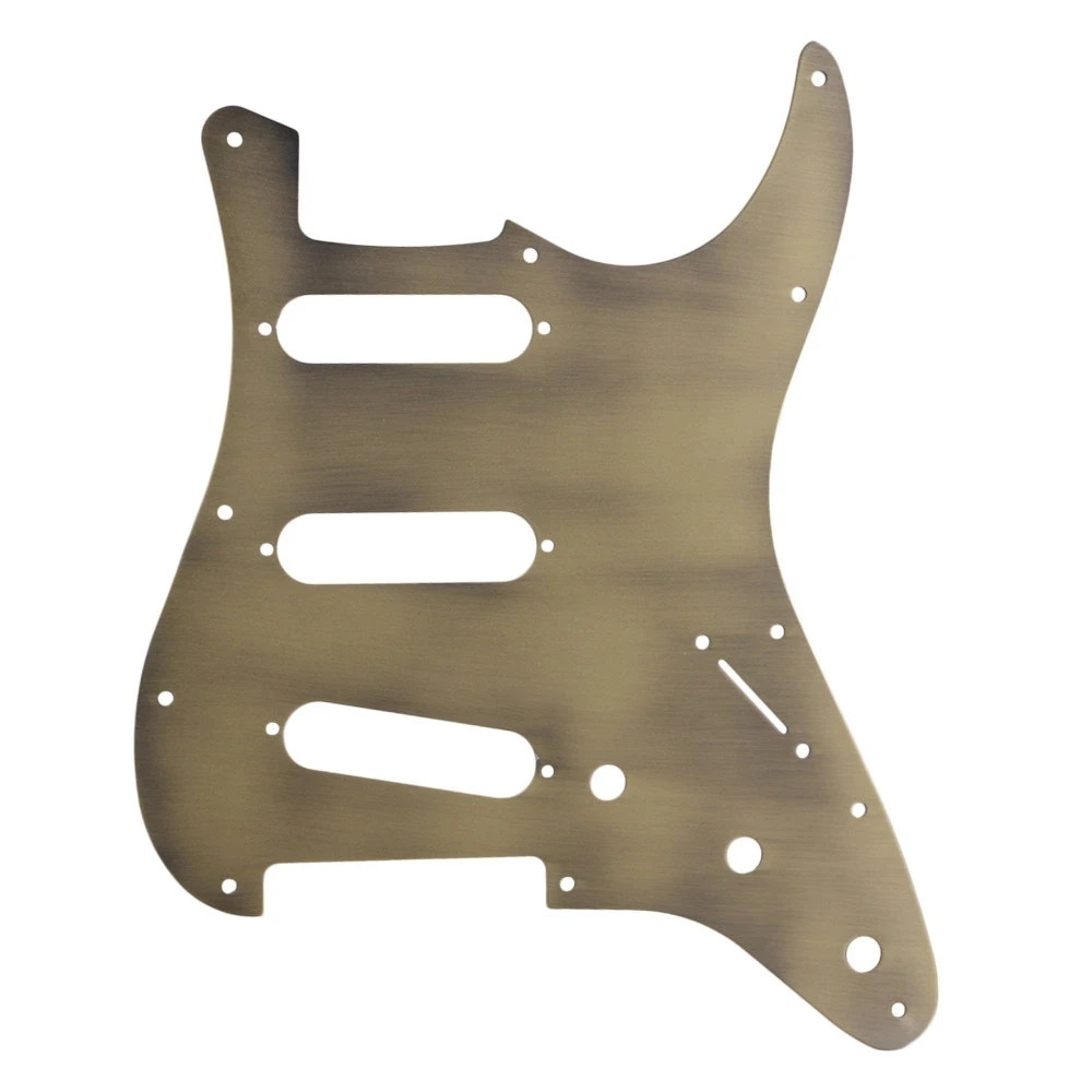 Бронзовая SSS 3 Одиночная катушка электрогитара Pickguard алюминиевый сплав | Спорт и