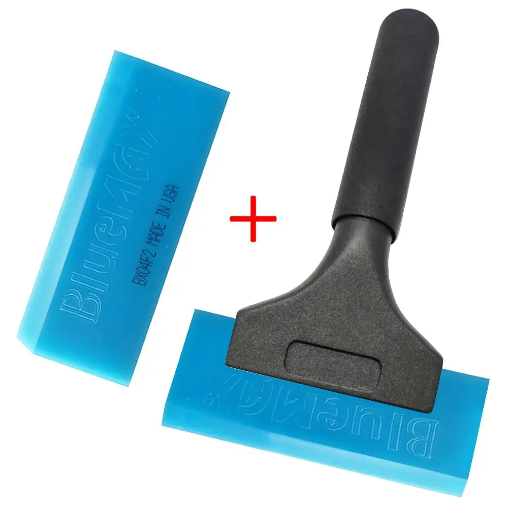 

Blue Max Film Rubber Squeegee Vinyl Tint Water Tendon Scraper Alloy Handle Pro Car Film Window Glass Cleaning Tools B25+B02