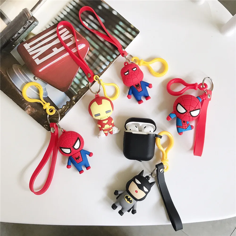 Кукла «мстители» шнурок для ключей брелок ремни силиконовые Marvel super hero DIY декоративный кулон для ключей чехол для наушников
