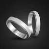 Fashion 925 Sterling Silver Couple Frosted Rings Simple Woman & man Single Ring Solid silver Wedding Engagement Ring  jewelry ► Photo 1/6
