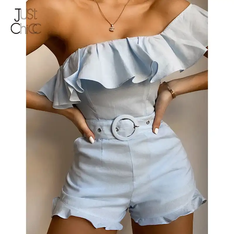 ruffle top romper