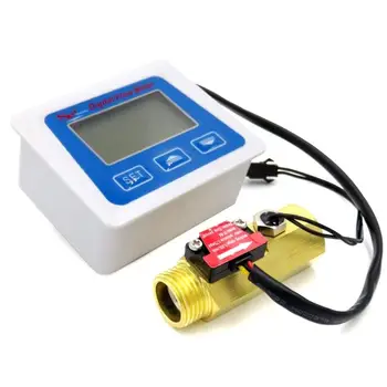 

Digital 5V-15V 1-25L/min Water Flow Sensor 1/2" Flow Switch Water Pump 1.75MPa + Digital Gauge