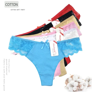 

Lace Thongs Panties Sexy Cotton G-string Briefs Panties for Female Girls Ladies Pantys Underpants Lace Thong Women Underwear