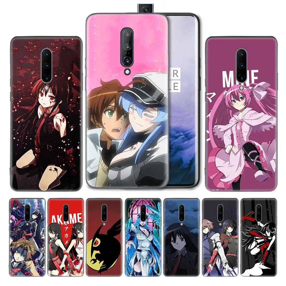 

Silicone Case Coque Cover for Oneplus 6 6T 7 7Pro 7Pro5G Back Shell Phone Accessory Fundas Capa Akame Ga Kill Anime Phone Case