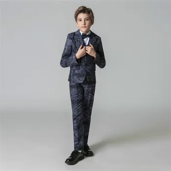 

YuanLu Boys Suits 5PCS Fun Blazer Jacket For Wedding Party Piano Kids Suit Slim Fit Formal Suits For Christmas Children Clothes