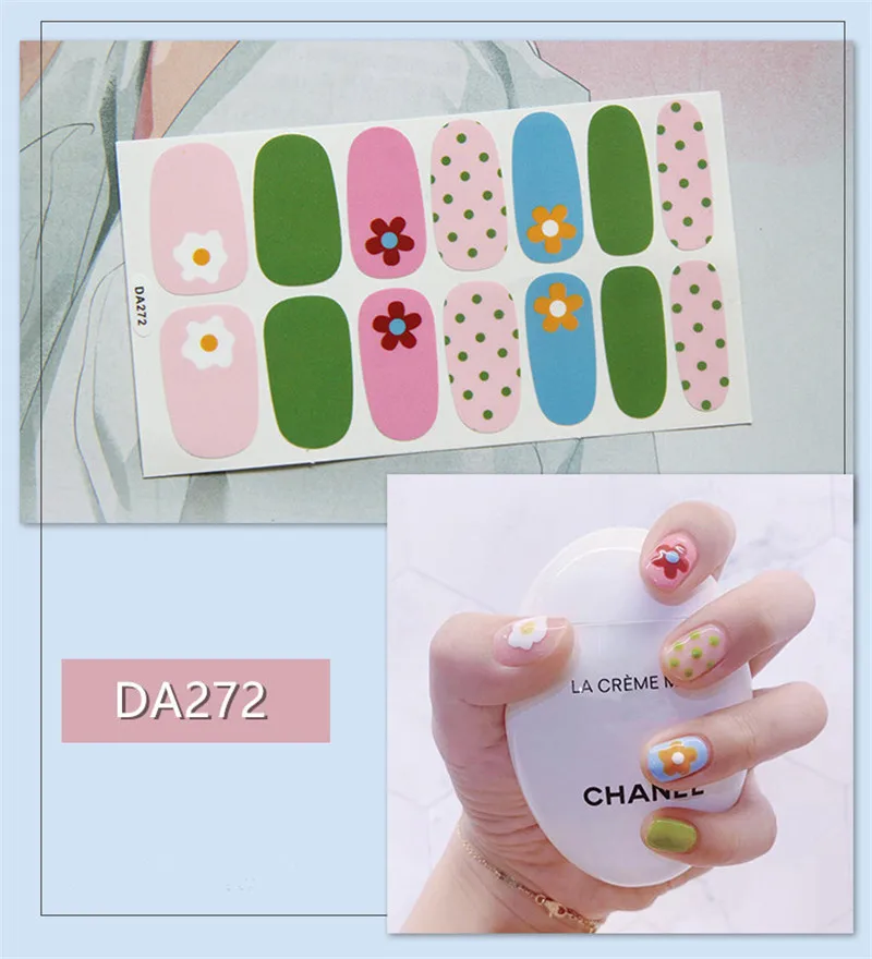 14 подсказок/набор, стикеры 3D на ногти Nail Art, аксессуары для девочек и женщин, цветная Радужная клейкая наклейка, наклейки, рукоделие Маникюр Красота, ногти